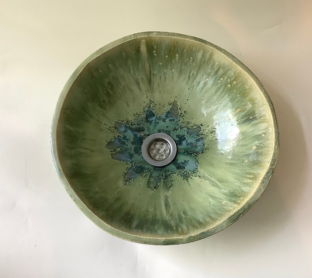 umywalki Ceramiczna umywalka "Zieleń"