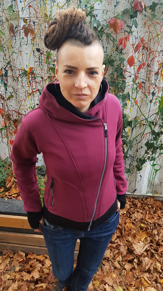 bluza z kapturem damska Rozpinana bluza  The Bassman bawełna organiczna