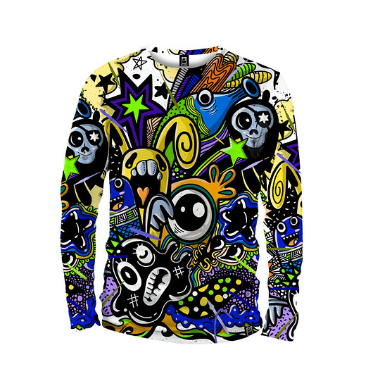 bluzy męskie Koszulka Longsleeve Męska DR.CROW Doodle