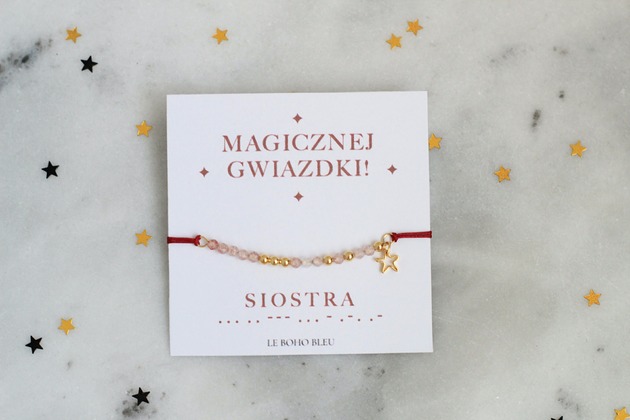 bransoletki na sznurku SIOSTRA w alfabecie Morse'a - Magicznej Gwiazdki