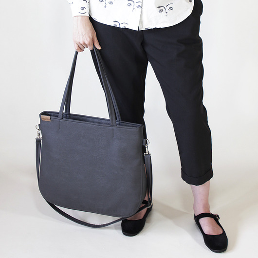 Pacco bag torebka grafitowa tekstura vegan hairoo