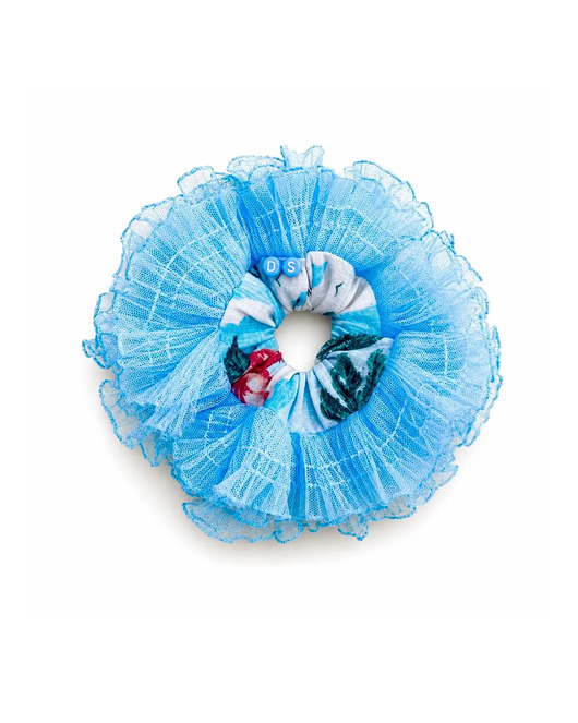 gumki do włosów Duża scrunchie z falbaną
