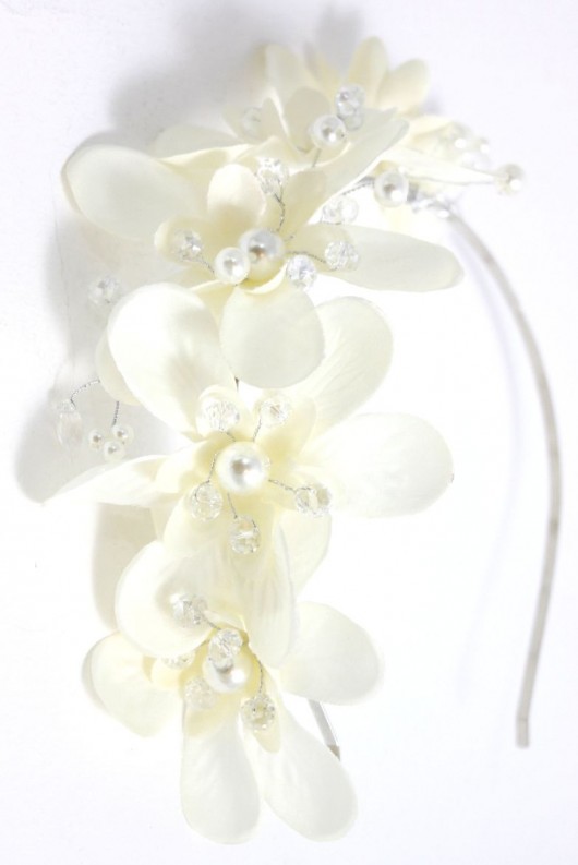 PARADISE opaska ślubna kwiaty ivory Expose Akcesoria