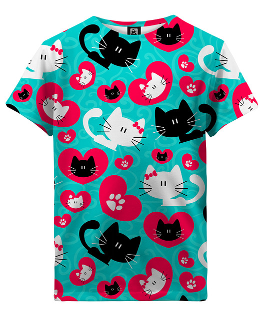 t-shirty dla dziewczynki T-shirt Girl DR.CROW Heart Kitty