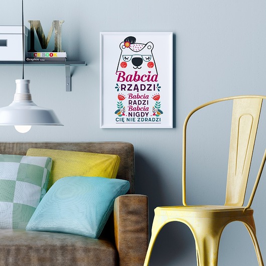 Plakat "Babcia Rządzi " FajnyMotyw