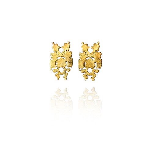delikatne złocone kolczyki- AVA KOS jewellery