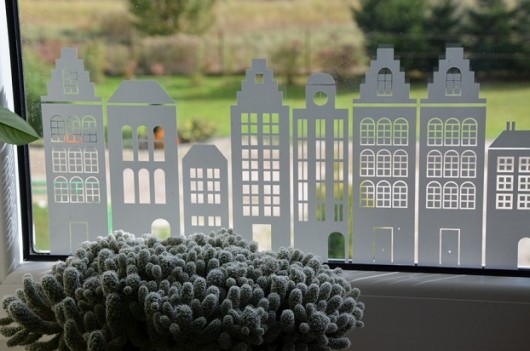 inne Naklejka na okno Kamieniczka 