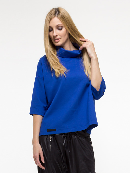 bluzki kimonowe damskie Bluzka kobaltowa YY500316_RAL5005
