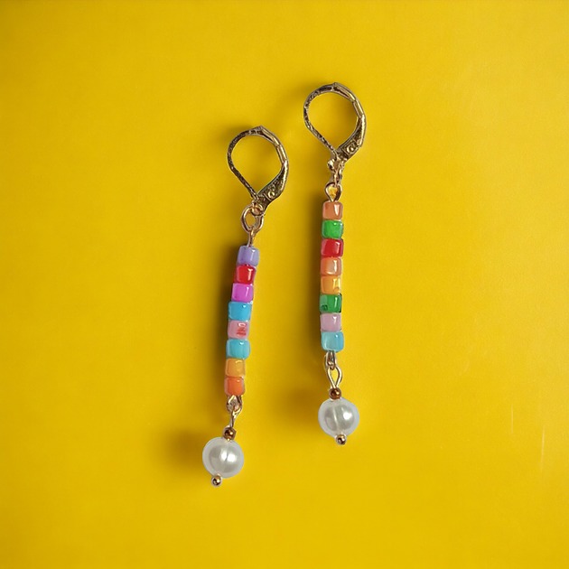 kolczyki z kamieniami Kolczyki długie : summer collection