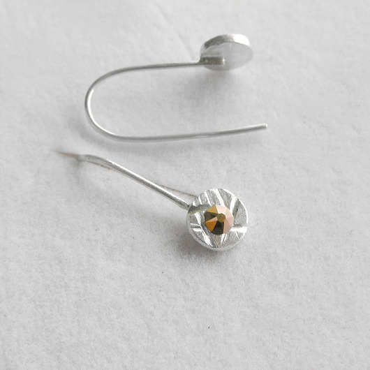 kolczyki z kamieniami Kolczyki OKRĄG