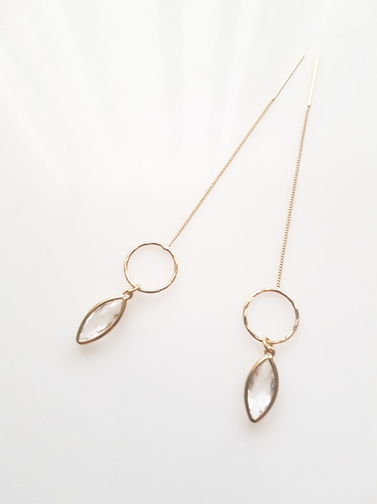 kolczyki szklane Złote Sopelki