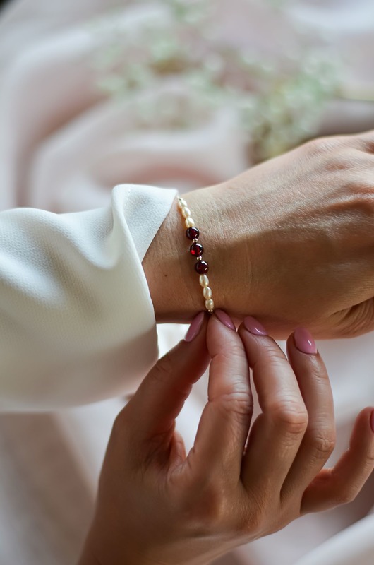 bransoletki z kamieni naturalnych Bransoletka urodzeniowa - Styczeń