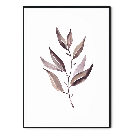 Plakat skandynawski botaniczny Leave myscandi