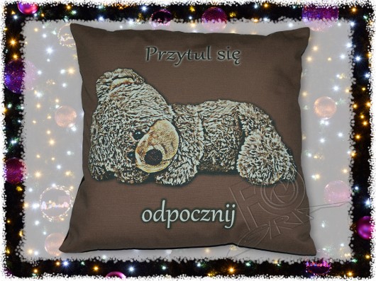 Poduszka do przytulania z misiem FOgra