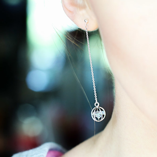 Kolczyki Caged Diamond Mitsu