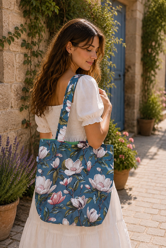 torby na zakupy Torba shopper torba na zakupy shopperka torba zakupowa kwiaty magnolie