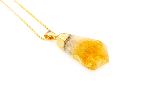 Brazi Colare Wahadło Cytryn Brazi Druse Jewelry