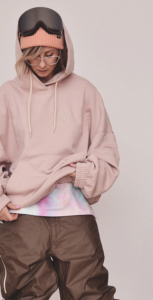 Różowa Bluza z Kapturem Shred Sista Pink Hoodie DONT NEED NO SAMURAI
