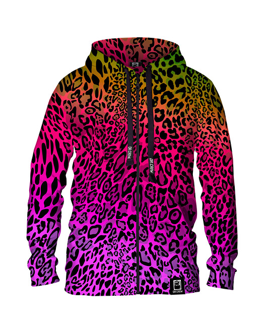 bluza z kapturem damska Damska Bluza Expres Zamek DR.CROW Multi Leopard