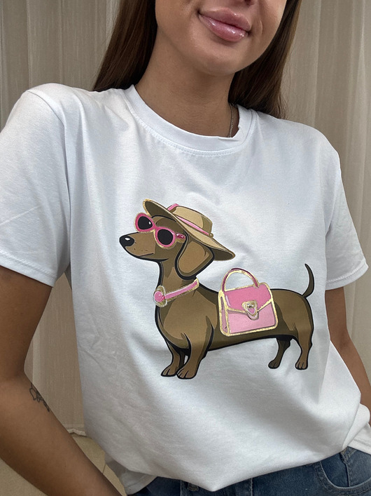 t-shirt damskie T-shirt Jamnik