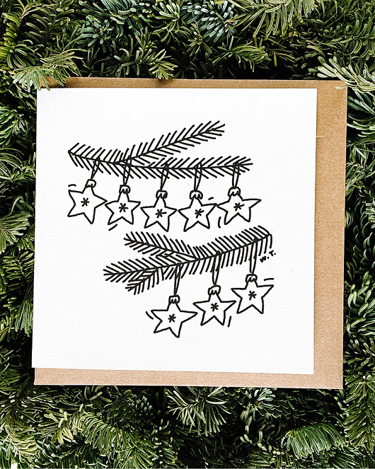 kartki świąteczne Osiem gwiazdek