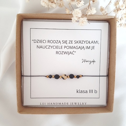 bransoletki na sznurku Bransoletka na DZIEŃ nauczyciela