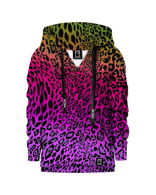 bluzy dla dziewczynki Bluza Dziewczynka DR.CROW Multicolor Leopard