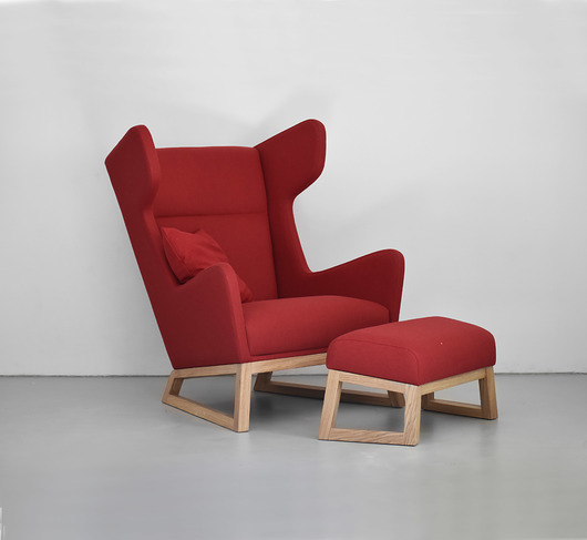 fotele Fotel LORD + podnóżek wool collection
