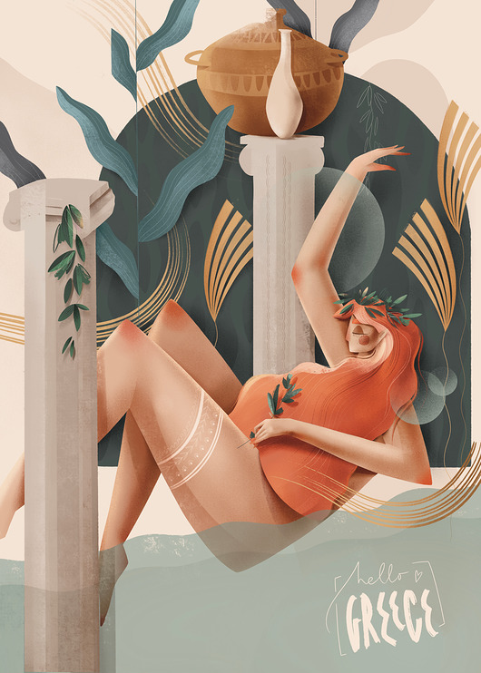 grafiki i ilustracje Ilustracja GREECE
