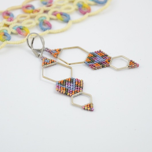 kolczyki - inne Geometric wings multicolor
