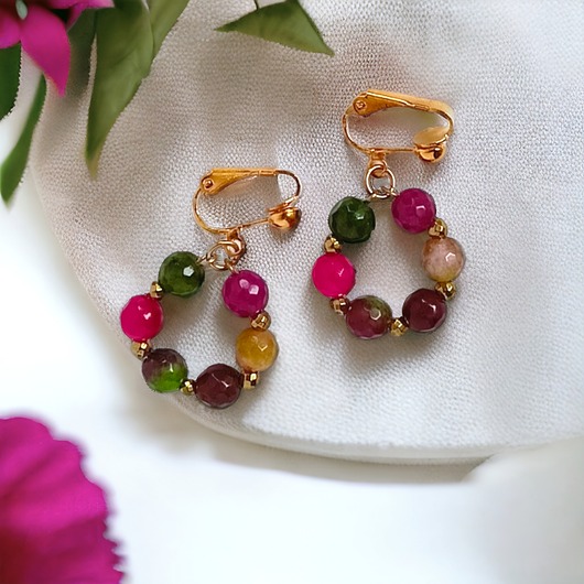 klipsy Kolekcja WIANKI : urocze klipsy : meadow