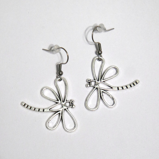 kolczyki - inne Kolczyki - Ważki duże, skrzydło