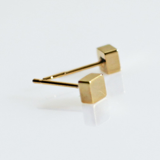 kolczyki pozłacane Złote Kostki