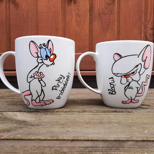 kubki Zestaw kubków  Pinky i Mózg