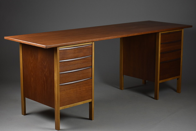 biurka Biurko Lata 60 Skandynawski Design Teak Midcentury Modern