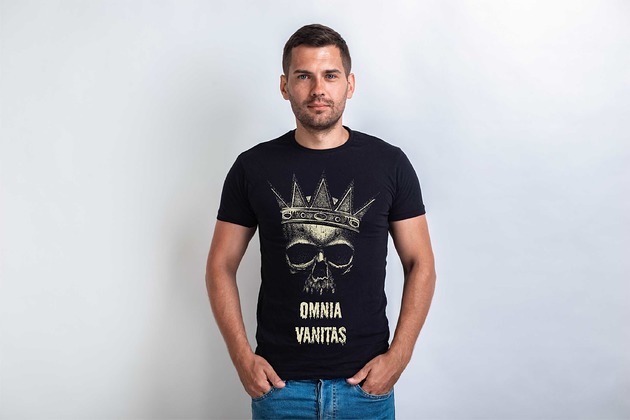 Koszulka organiczna z nadrukiem Omnia vanitas ART ORGANIC