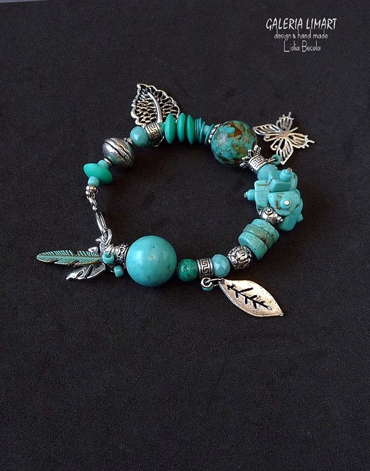 Boho chic. Bransoletka z zawsze modnymi turkusami Galeria Limart
