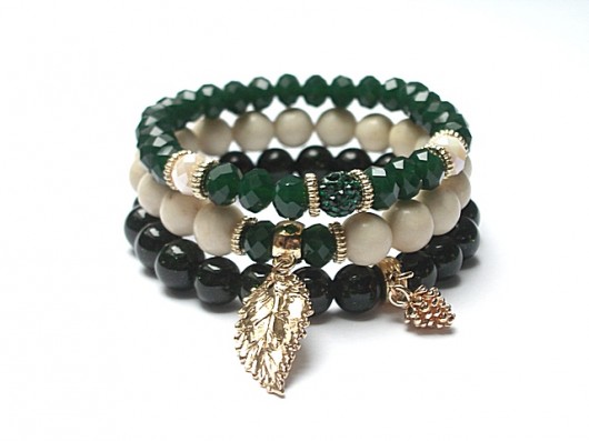 Emerald and cream  /12-2014/ set KiKa pracownia