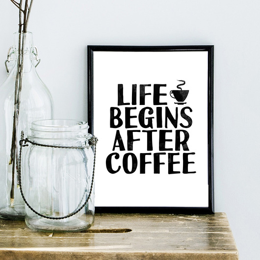 PLAKAT life begins after coffee....A3 wejustlikeprints