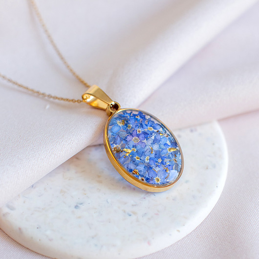 wisiory Wisiorek z niezapominajkami