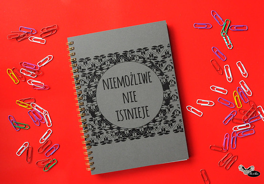 Niemożliwe nie istnieje,notatnik z eko papieru Sowia Aleja