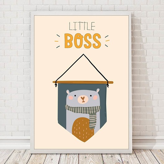 obrazy i plakaty do pokoju dziecięcego Plakat Little boss