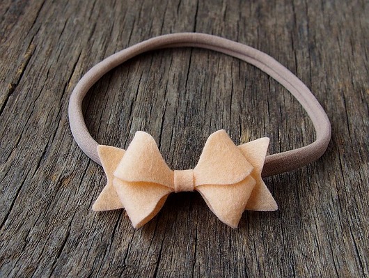 ozdoby do włosów dla dzieci Opaska do włosów Butterfly Bow Peach