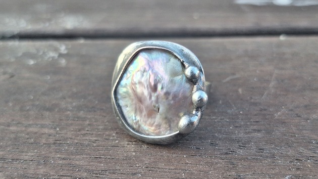 pierścionki - różne Perła po prostu - pierścionek regulowany