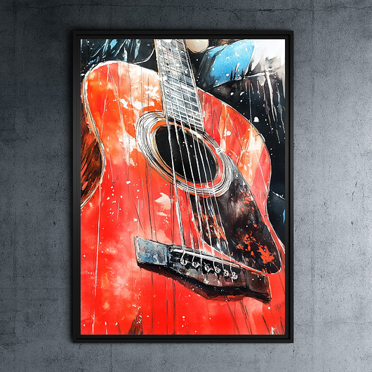 plakaty Czerwona Gitara  - grafika na plakacie