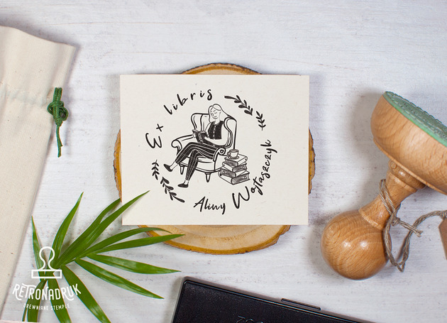 Stempel Ex Libris - projekt indywidualny RetroNadruk