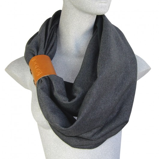 Tuba Szal Etola Komin DK Grey Melange z Opaską CADOaccessories