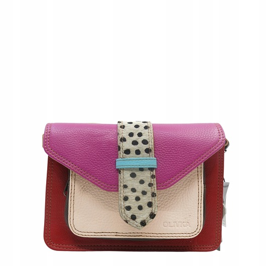 torby na ramię Torebka skórzana dwustronny odwracalny pasek damska listonoszka eko OLIVKA