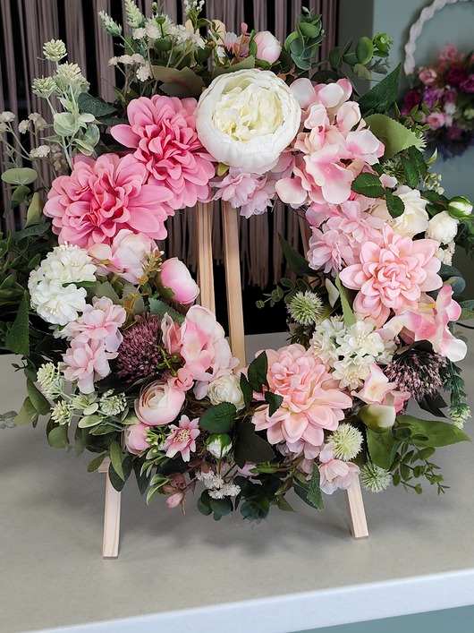 wianki Wianek wiosenny na drzwi dekoracja drzwi do domu