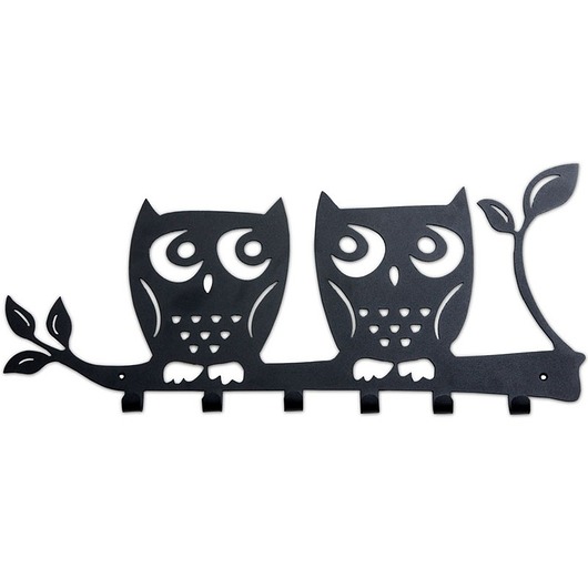 Wieszak Sowy Czarny Metalowy 55 cm MIA home